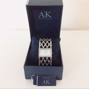 Vintage Anne Klein Swarvarski Crystal Bracelet Watch